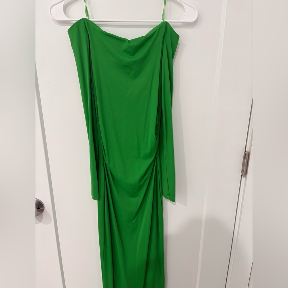 Zara green off shoulder dress